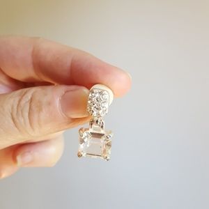 Swarovski silvertone and crystal earrings